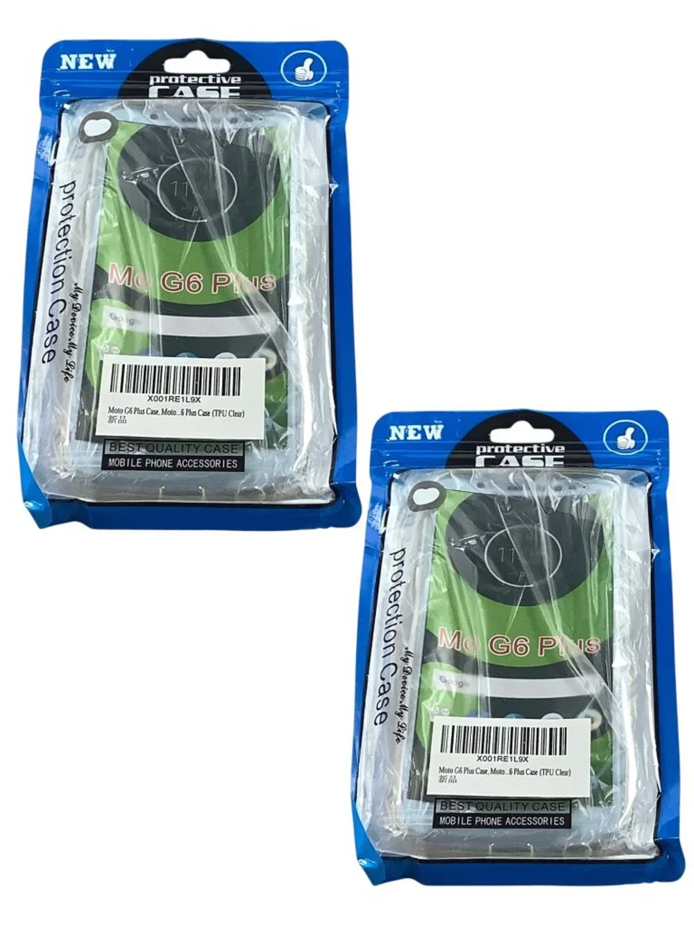 2 NEW Motorola Moto G6 Plus Case Clear Corner Cushion Shockproof Bumper Cover